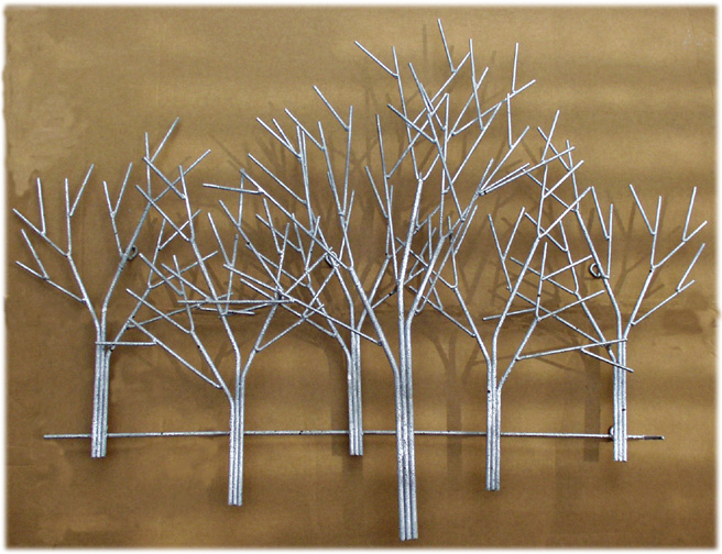 winter orchard metal wall sculpture small