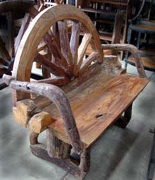 wagon wheel benches