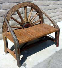 wagon wheel benches