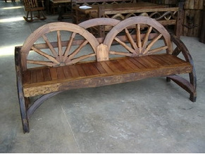 wagon wheel benches