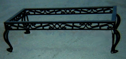 wrought iron coffe table base