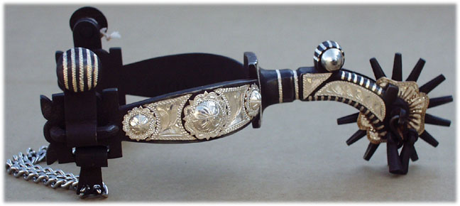 silver inlaid spurs