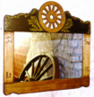 wooden painted mirrors