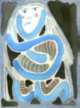 "Lady in Blue and Pinstripe"