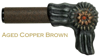 aged copper brown finish