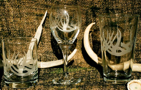 country antler glasses