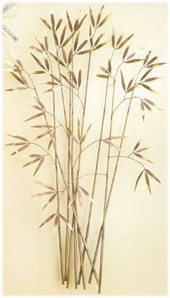 Bamboo Beijin Reeds metal wall sculpture