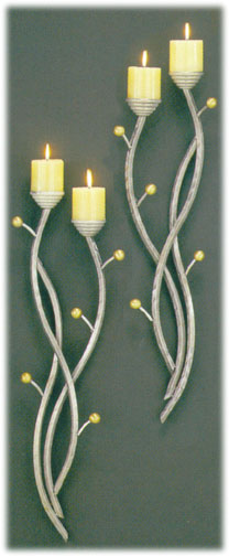 Bonsai Sconce (L&R) metal wall sculpture