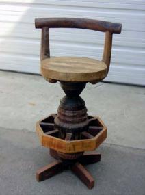 bar stools wagon wheel benches