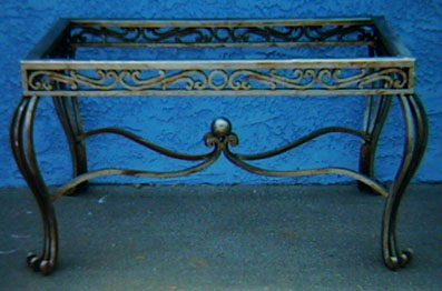 wrought iron table base