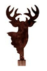 deer lamp finials