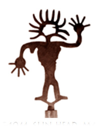 Sun Head lamp finial