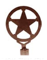 Texas Star lamp finial