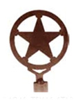 cowboy texas star finial