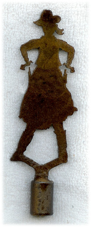 Cowgirl lamp finial