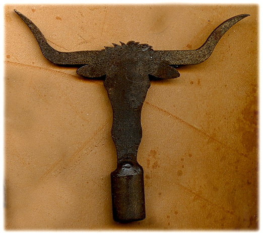 Cow Skull lamp finial