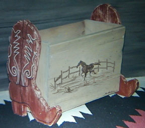 J. C. Schahrer's Cowboy Boot Magazine Rack