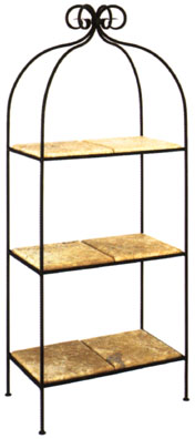 Scroll 3-Tier Double Bath shelf