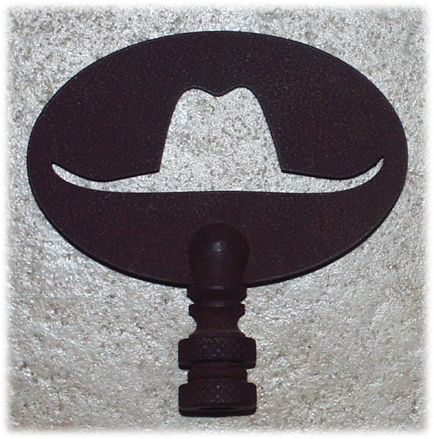 Sombrero lamp finial