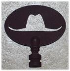 Sombrero lamp finials