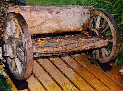 Wagon Wheel Bench